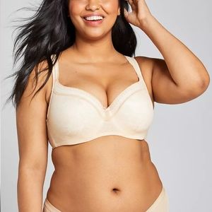 Lane Bryant Cacique Modern Lace Lightly Lined Balconette Bra